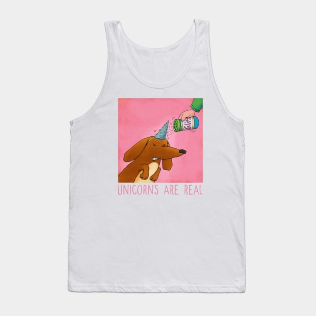 Unicorns Are Real Tank Top by drawboy